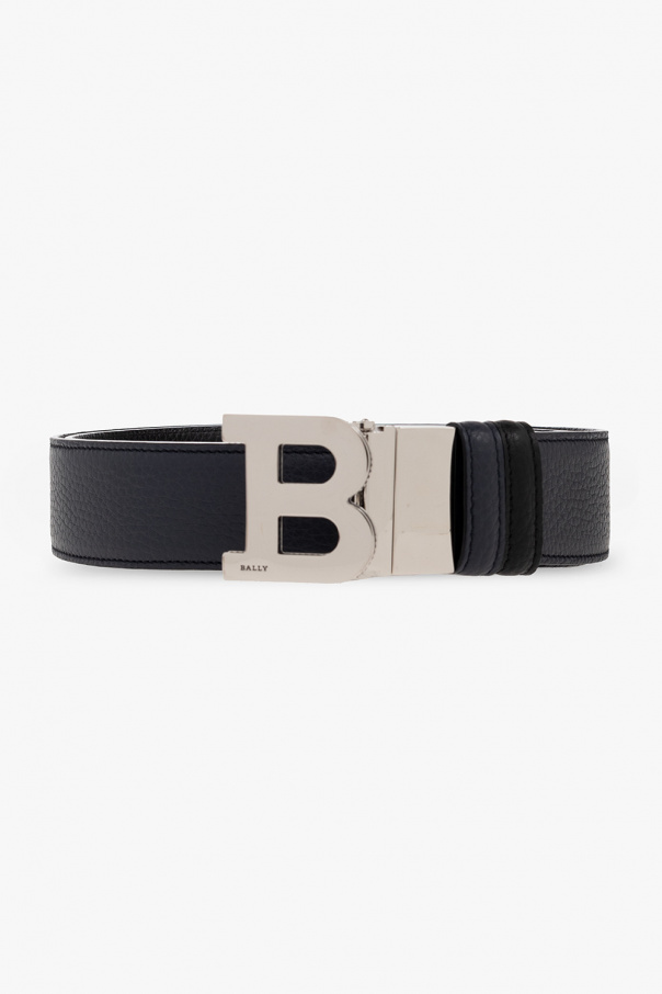 Navy blue Reversible leather belt Bally - Vitkac Canada